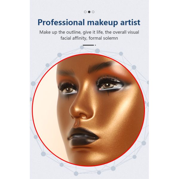 Black Female Pvc Mannequin Head And Shoulders For Hat Sunglass