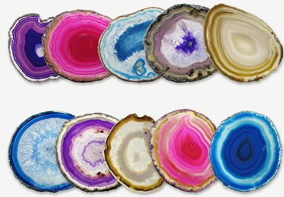 Personalized Colorful Slice Druzy Agate Jewelry Making, Charm Pendants