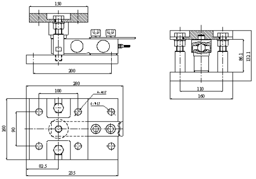 Промышленная беспроводная ячейка загрузки 5т для масштабов пола