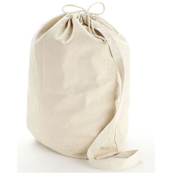 Design Jumbo Drawstring Backpack for Heavy Duty Laundry Needs Made of Cotton and Linen