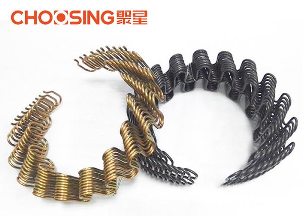 3.2mm High Arch Upholstery Zig Zag Springs Heat Treatment With Transparent Painting Coating