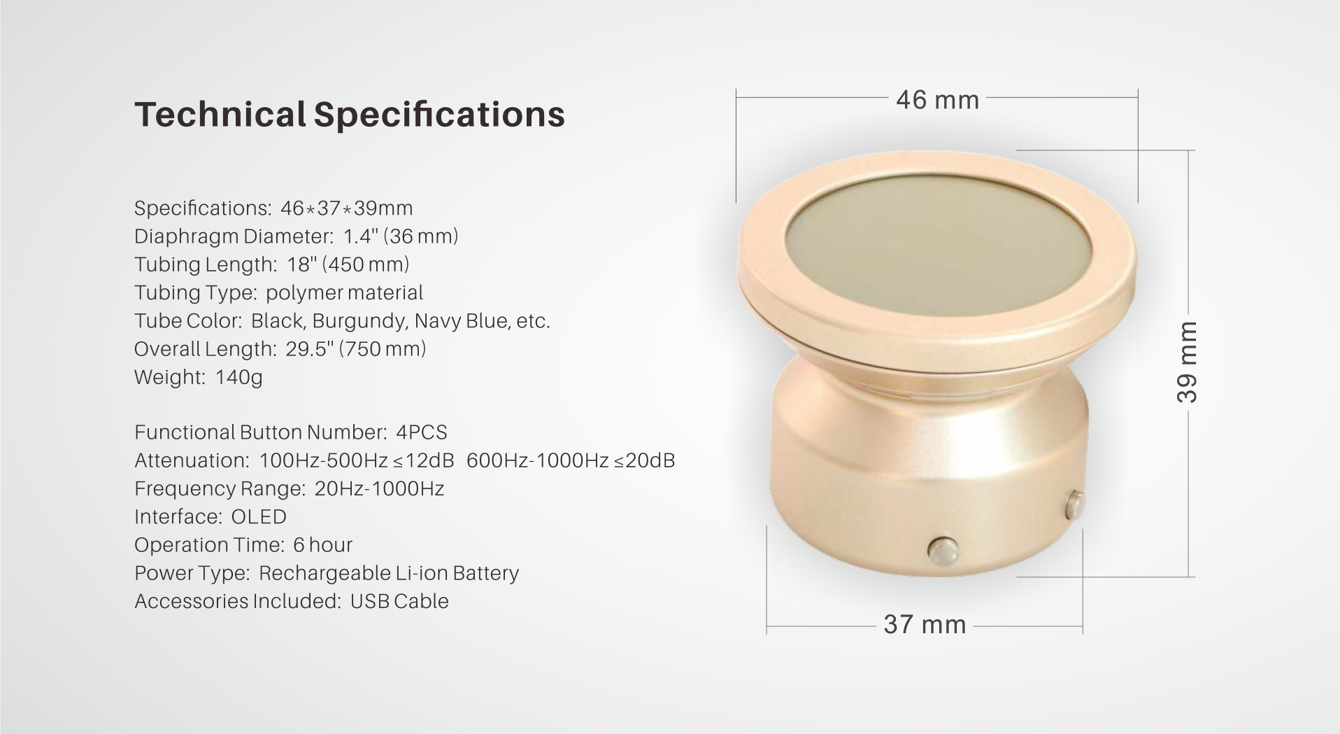 Доктор Нержавеющая сталь Цифровой стетоскоп Интеллектуальное медицинское оборудование