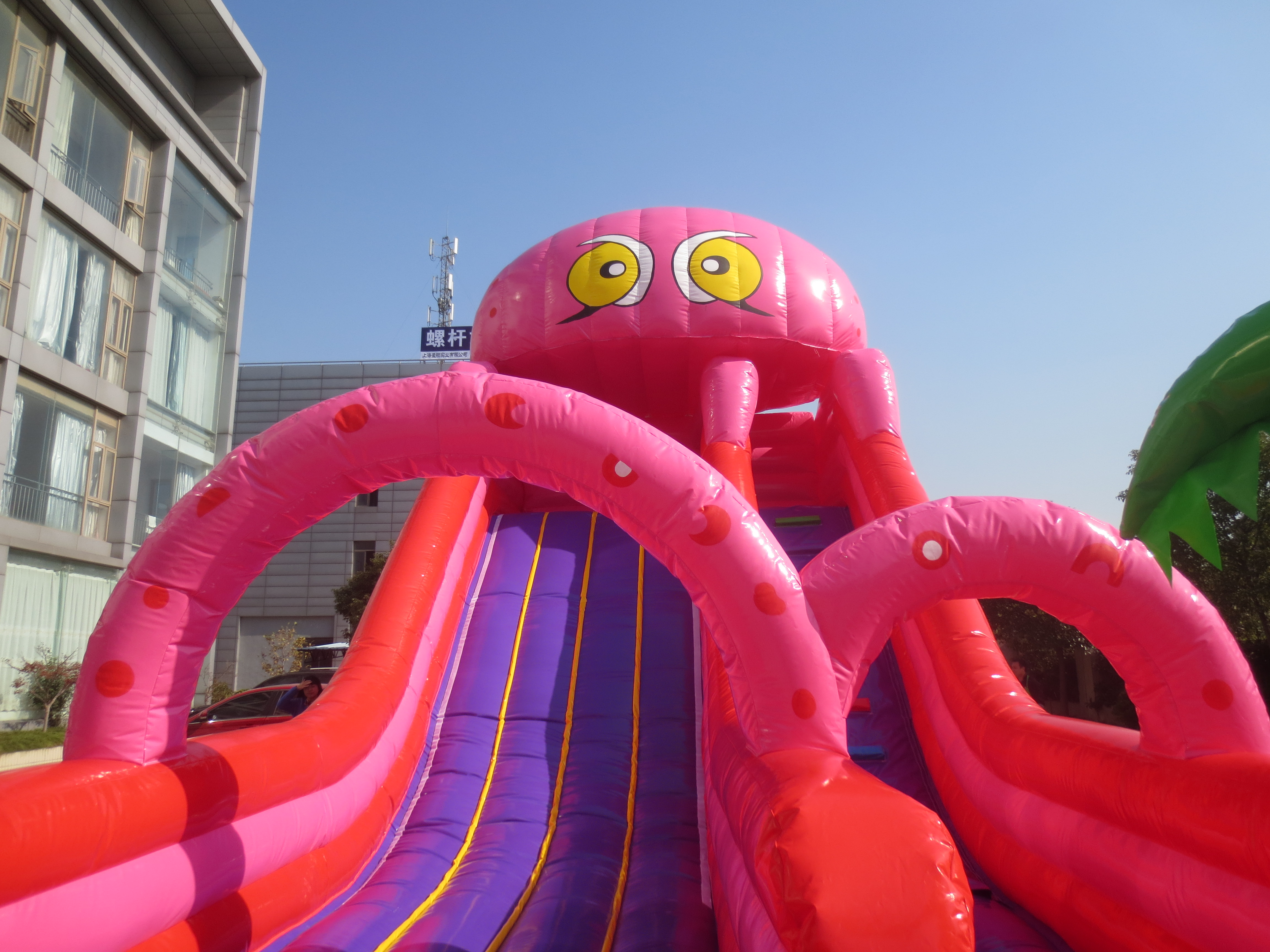 Pink Owl Themed Durable Custom Slide Inflatable Water Slide Outdoor Playground Equipment for Kids
