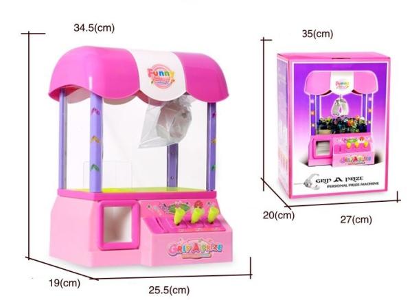 Grab-it Coin Operated Candy Grabber Toy Doll Prize Catcher Small Mini Cranes Claw Game Machine For Kids Children