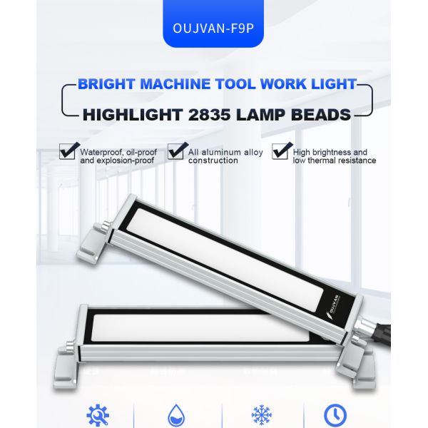 Lámpara para máquina CNC a prueba de aceite IP67, luz de trabajo LED para máquina CNC
