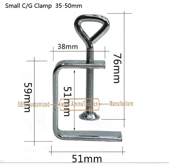 Small C/G Clamp  35-50mm     Work Size: 48mm  / 65mm Woodworking Clip