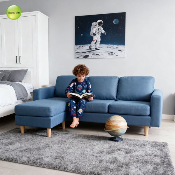 Ottoman Flex Deep Seat Sectional Couch 3 Seater L Shape Sofa Machine Washable