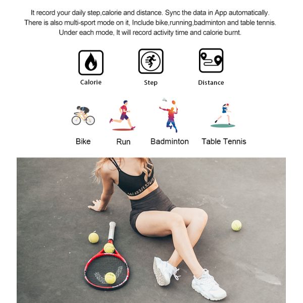 Pulsera del termómetro de la banda de la temperatura del cuerpo de Smartwatch IP67 de la pantalla táctil del deporte de Reloj B5W