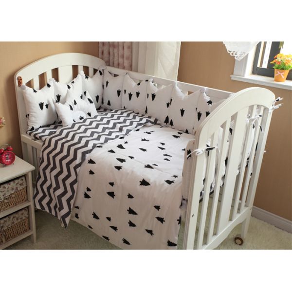 Real Simple Solid Baby Crib Bedding Sets Bed Reducer With Logo Customized