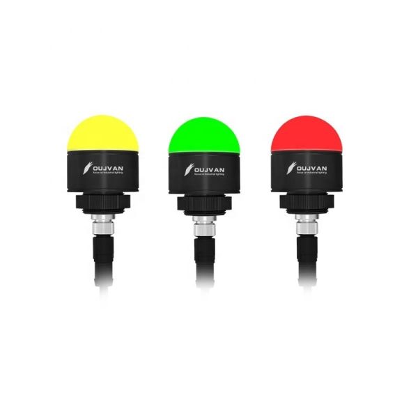 Compact Industrial Warning Light with IP65 Protection DC24V Three-Color RYG LED Indicator Lamp