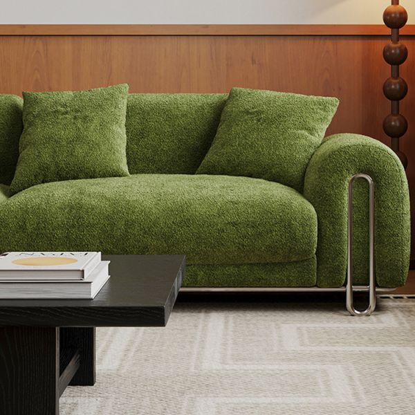2025 Factory Sale French Minimalist Vintage Chenille Fabric Sofa Green Cream Breeze Living Room Creative Module Sofa Loveseat