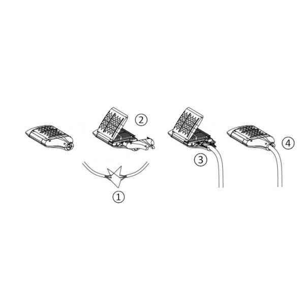 High Brightness 200 Watt Exterior Parking Lot Lighting , Outdoor Public Commercial Street Lights