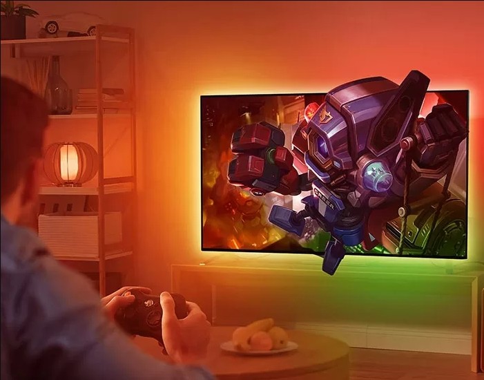 RGB светодиодные световые полосы с приложением для синхронизации музыки IP65 водонепроницаемая система подсветки телевизора