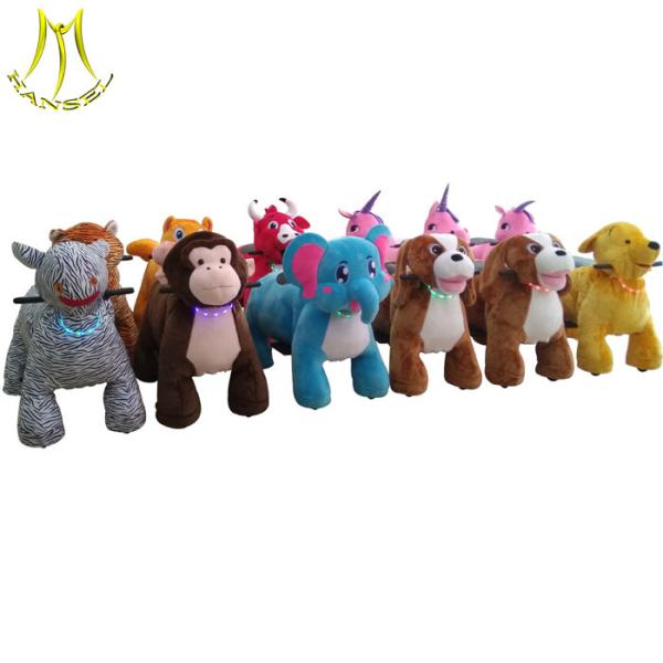 Hansel plush animal ride on toy kiddie ride on elelctric animal scooter