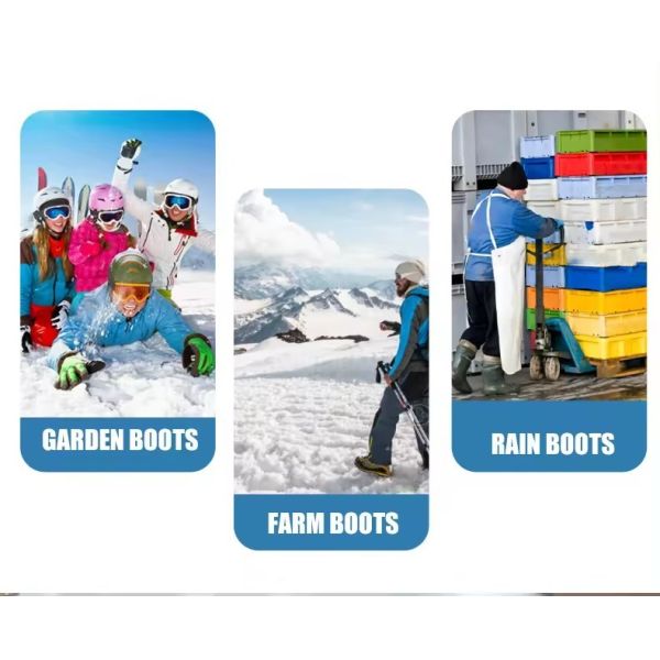 Унисексные индивидуальные водонепроницаемые садовые ботинки для женщин с теплым подкладкой Дождевые сапоги для мужчин Автомобильная стирка Обувь для мужчин Легкая ЭВА