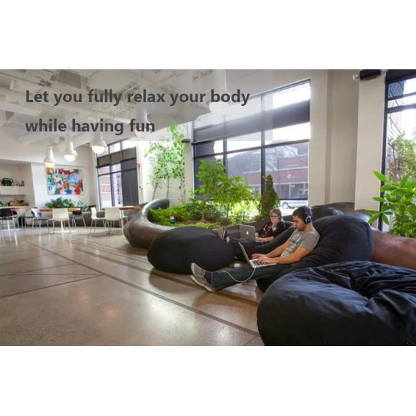 Outdoor 7Ft Giant Bean Bag Lounge Chair Soft Faux Fur Fabric EPS Fill