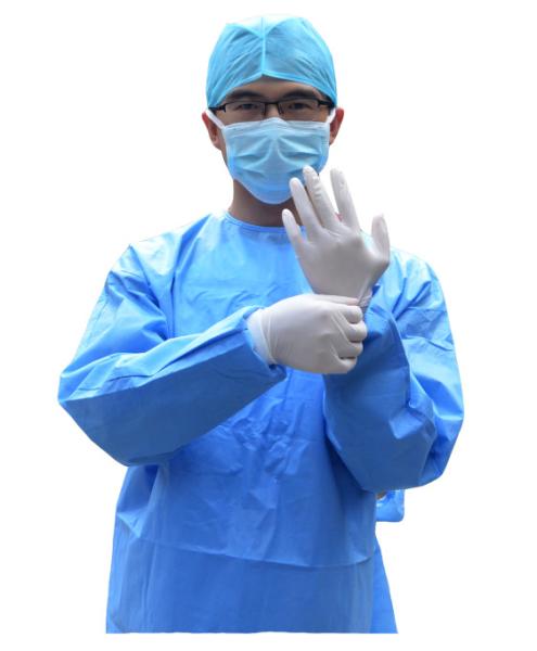 Medical Protection 60gsm Fluid Resistant SMS Non Woven Isolation Gown
