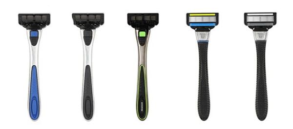 Sweden Stainless Steel Metal Handle Shaver Razor 5 Blade Safety Removable Shaving Blade Razor