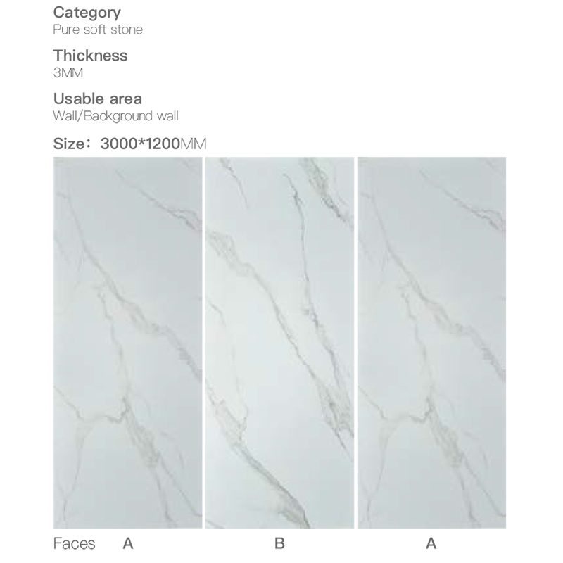 Modern Flexible Stone Veneer Wall Panels 300x1200mm For Villa Hotel
