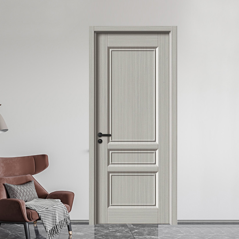 Factory Price Other 3 Panels Solid Door Core Primer Molded Room Carving Interior Wooden Doors for Apartment