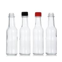Bouteilles en verre en gros de 8 oz de 12 oz de 16 oz de sauce avec bouchon à vis