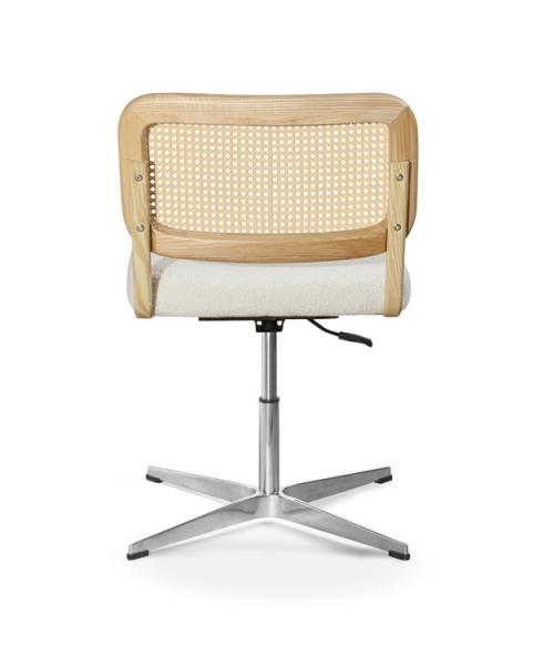 80 Cm Executive Rattan Office Chairs 0.092CBM 4D Adjust Pure White
