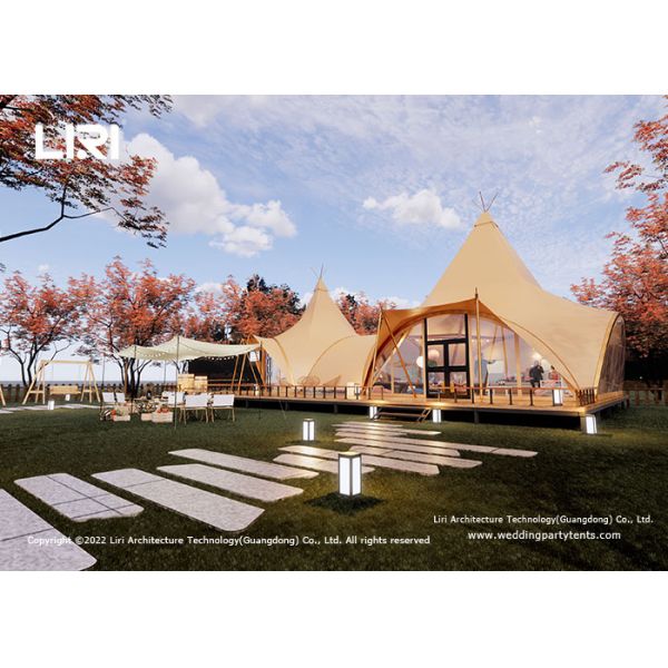 Cfm Luxury Glamping Tents Unbridled Arched Lines High Peak Roof Teepee Tent