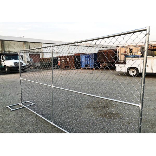 6'x12'  New Cyclone Chain Link Temporary Fence Panels  Mesh 57mm x 57mm Diameter 2.70mm