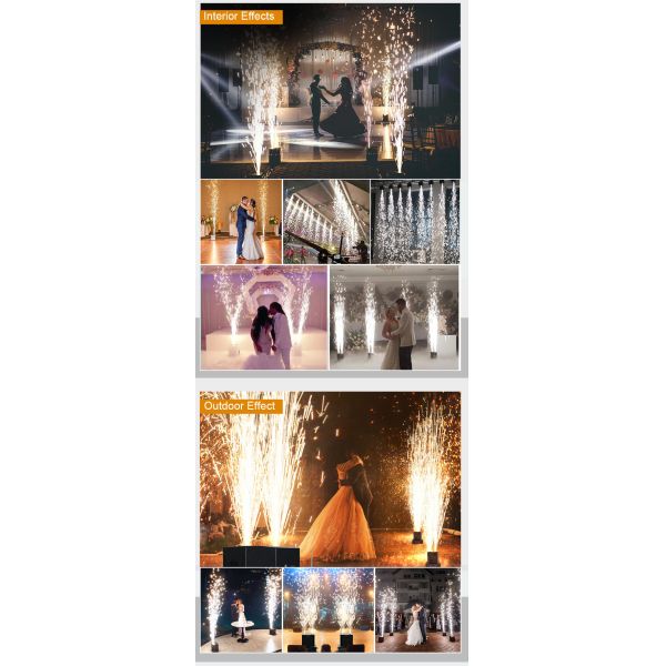 Liuyang 1300W 360 Rotation Dual Double Head Cold Sparkler Spinning Cold Spark Machine Spin Fireworks Stage Machine