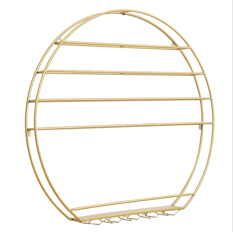 Household Wall Mounted 80cm Diameter Metal Wine Rack