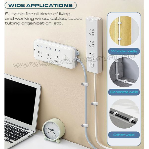 Кабельные скобы Ø2,5~25мм с одним гвоздем и скобы кабеля круглые Ø30~50мм с двумя гвоздями для управления кабелями