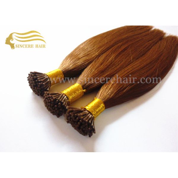 Hot Sell 45 CM 0.75 Gram Brown #6 Pre Bonded I Tip Remy Hair Extensions For Sale Hot Sell 45 CM 0.75 Gram Brown #6 Pre Bonded I Tip Remy Hair Extensions For Sale