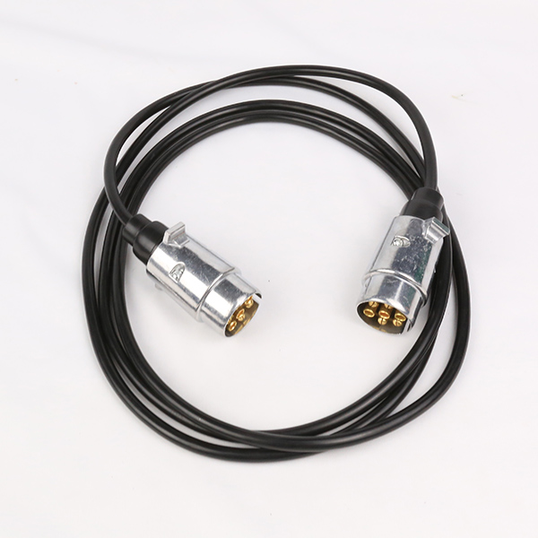 N Type 7 Pole Trailer Cable Straight Coil With Metal Plug ISO/TS1724 Certificate