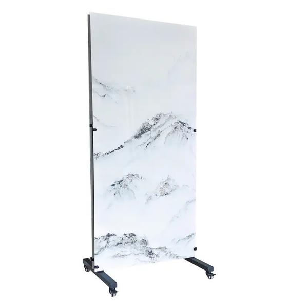 Movable Large Panel  Tile Display Holder Double Sided Metal Granite Slab Racks