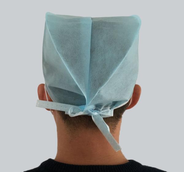 Medical High Quality Disposable Non-woven surgical cap ,with ties or elastic back ,in China.El cirujano tapar