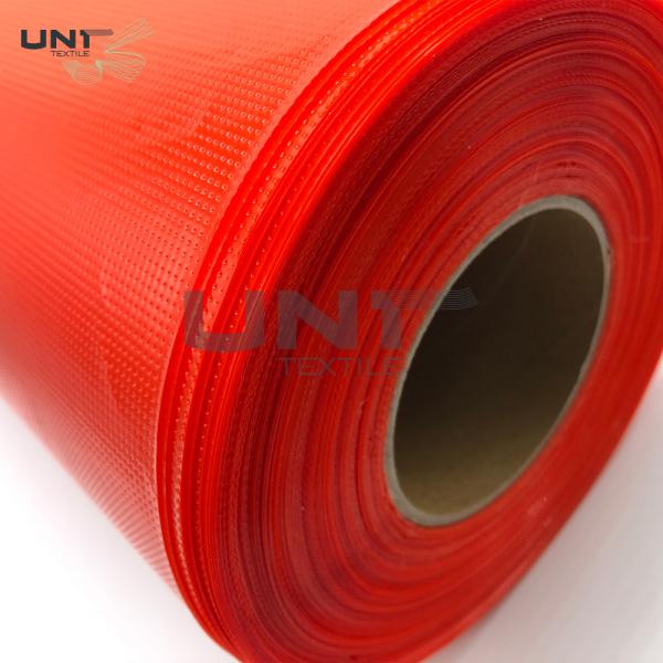 Red Color Embroidery Backing Fabric 100% LDPE Glue Hot Melt Fusible Film For Computer Embroidery
