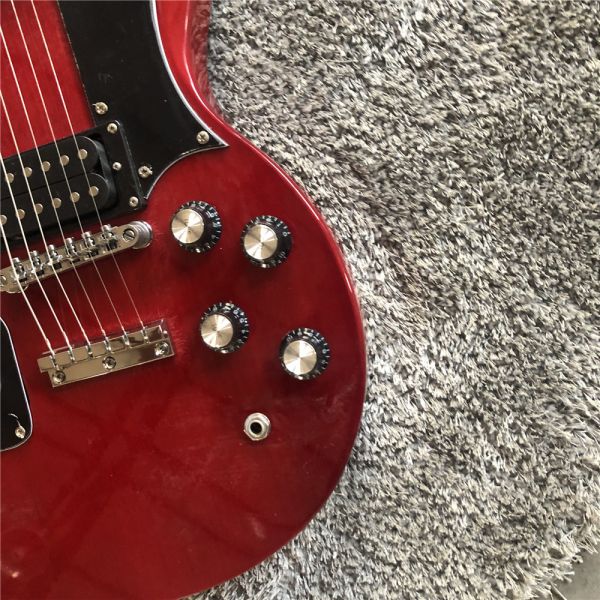 Custom high quality 12 string+6 string double head electric guitar in Wine red Red SG guitar Gold hardware