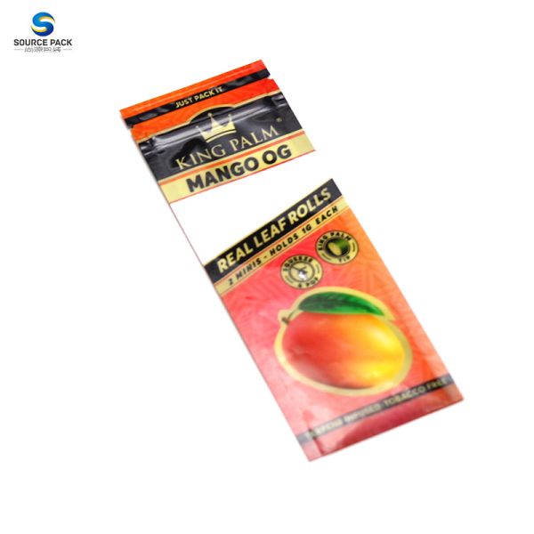 Pre Roll Cigar Packaging Blunt Wrap Three Side Sealed Moisture Proof Plastic Bag