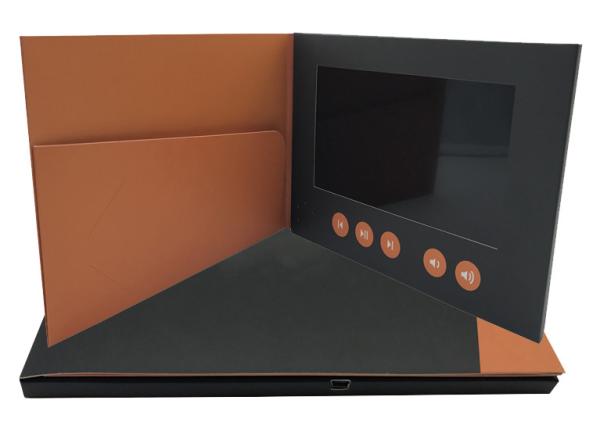 custom design 7 inch LCD Video Brochure advertisement video booklet with pocket