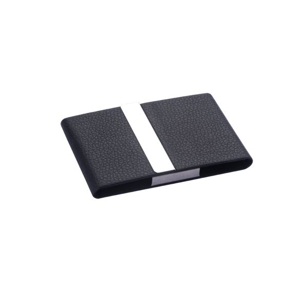 Portador de tarjetas de visita de metal rectangular para hombres y mujeres paquete de cierre rápido