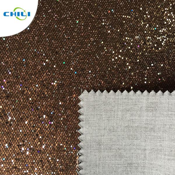 New Design Shining Pu Leather Material Mesh Glitter Fabric For Shoes