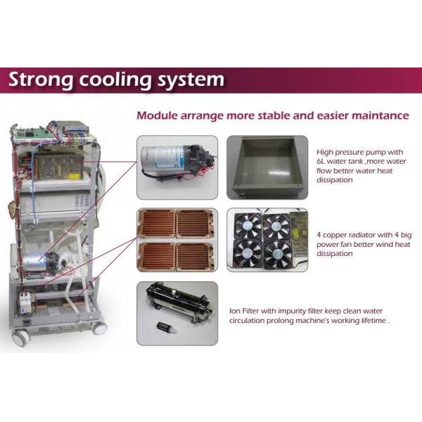 diode laser hair removal machine super cooling system make sure the machine nonstop work 12 hours