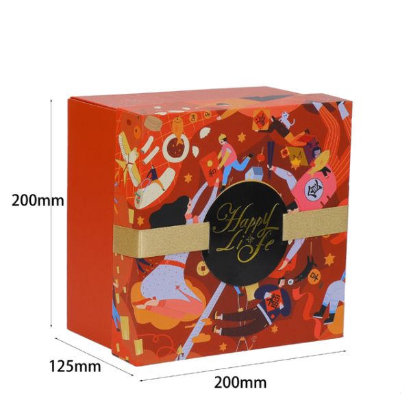 Red Luxury Custom Cardboard Dry Fruit Chocolate Sweet Box Gift Packaging