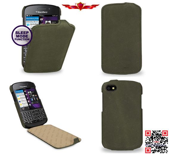100% Authentic Genuine Flip Leather Cover Case For Blackberry Q10 Multi Color Ultimate Fit