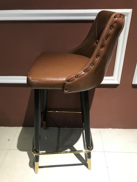 150kg Wrought Iron Leather Bar Stools