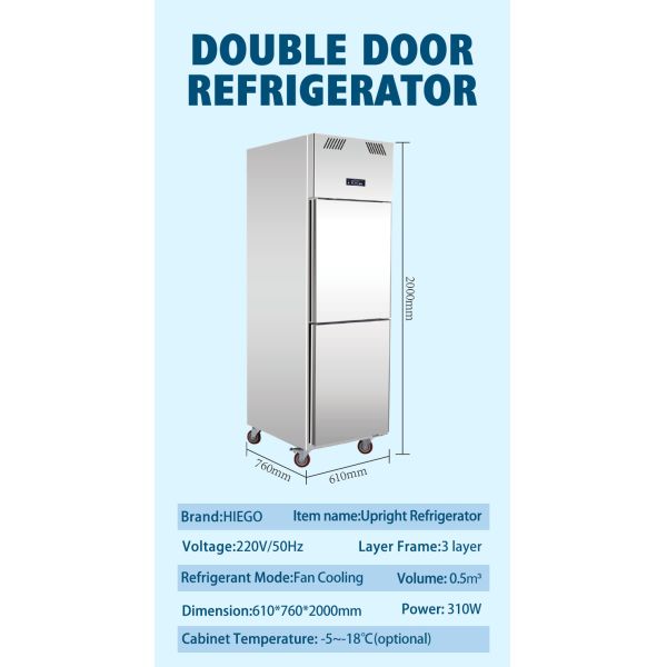 1000 коммерчески чистосердечной литров вентиляторной системы охлаждения SS GN2/1 шкафа холодильника