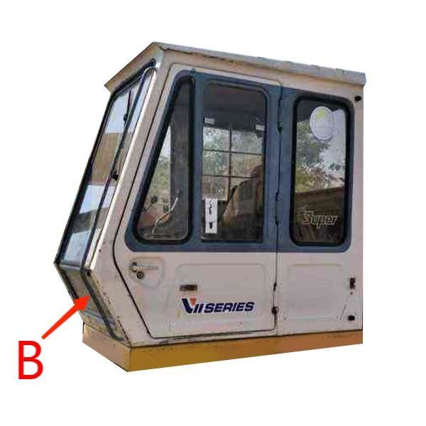 máquina escavadora Windscreen Replacement Tempered Front Down Glass de 755mm 310mm