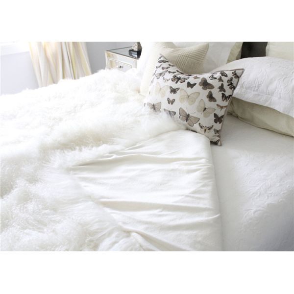 Большой монгольский курчавый реальный половик овчины теплый с длинными шерстями тибетца волос