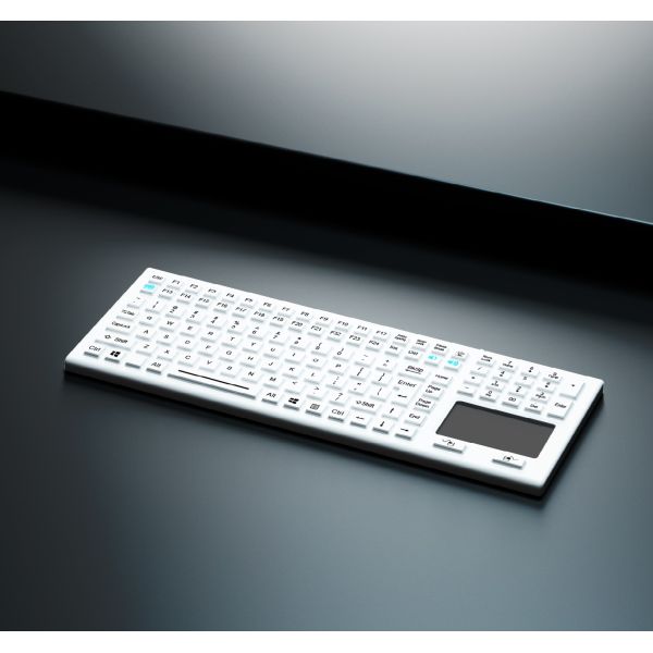 124 Keys Washable Medical Keyboard IP68 Sealed & Ruggedized Industrial
