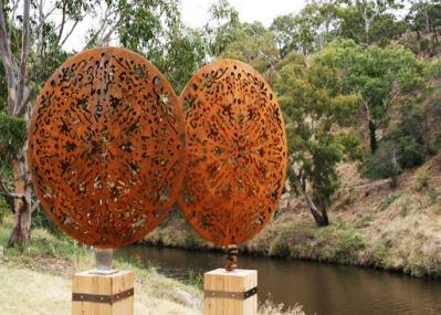 Taille adaptée aux besoins du client par stabilité en acier de corrosion de sculpture en Corten de style de cru